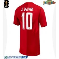 Maglie da calcio Canada Jonathan David #10 Prima Maglia Femminile Mondiali 2026  Manica Corta